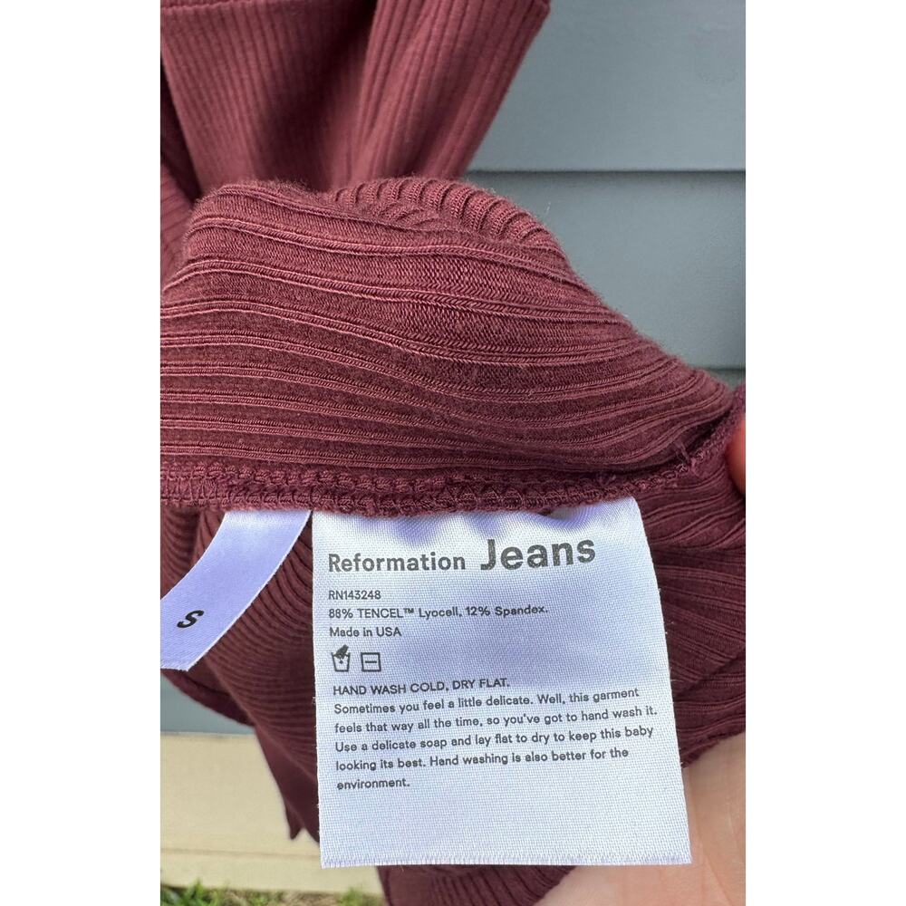 Reformation Julie Wrap Mini Dress in Merlot Small S - Picture 5 of 5